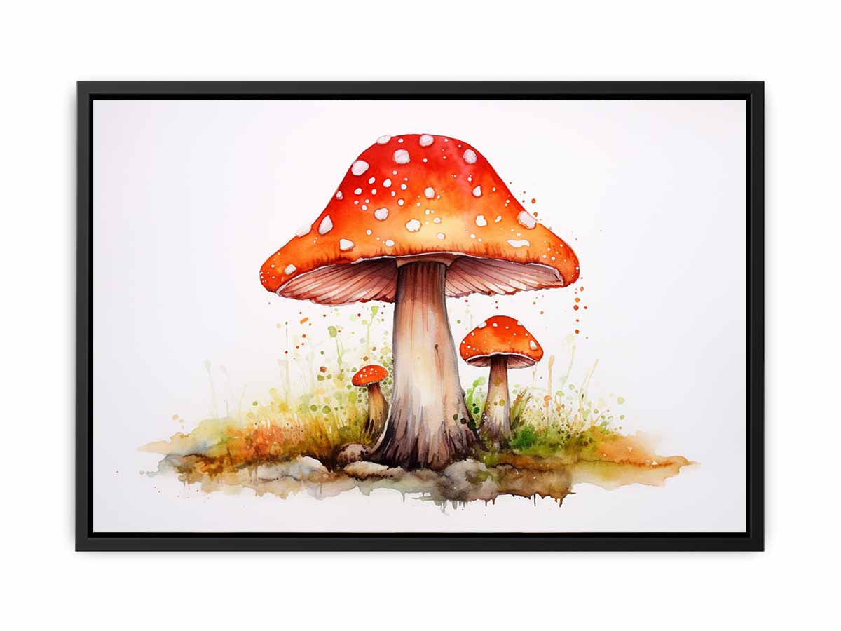 Fairy Ring minimal botanical watercolor canvas art for nursery or cheerful bedroom decor.