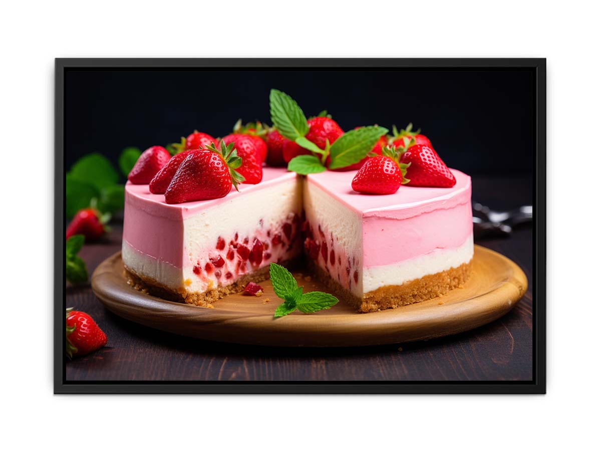 Berry Indulgence food photography inspired art canvas art for kitchen or dining room decor.