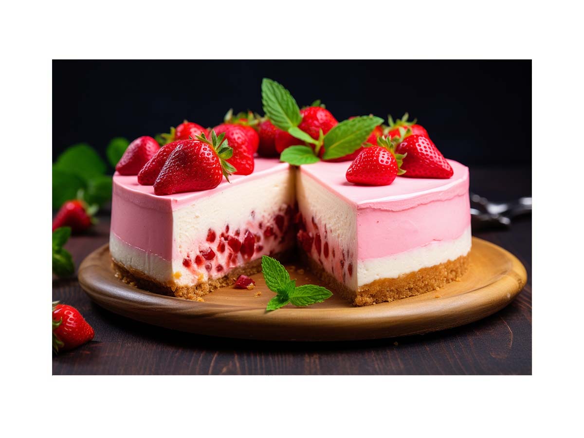 Berry Indulgence food photography inspired art canvas art for kitchen or dining room decor.