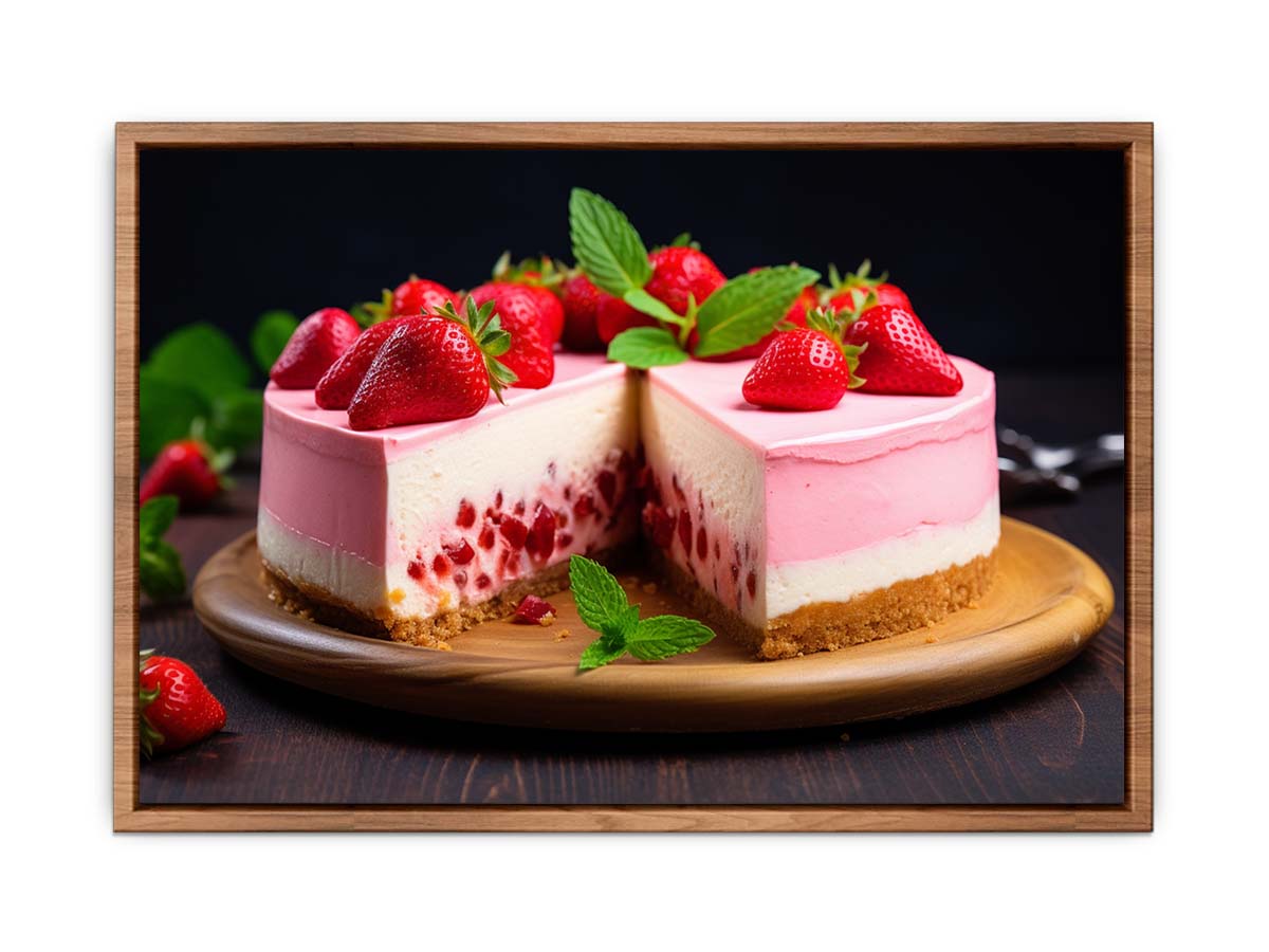 Strawberry Cheesecake Art  Painting