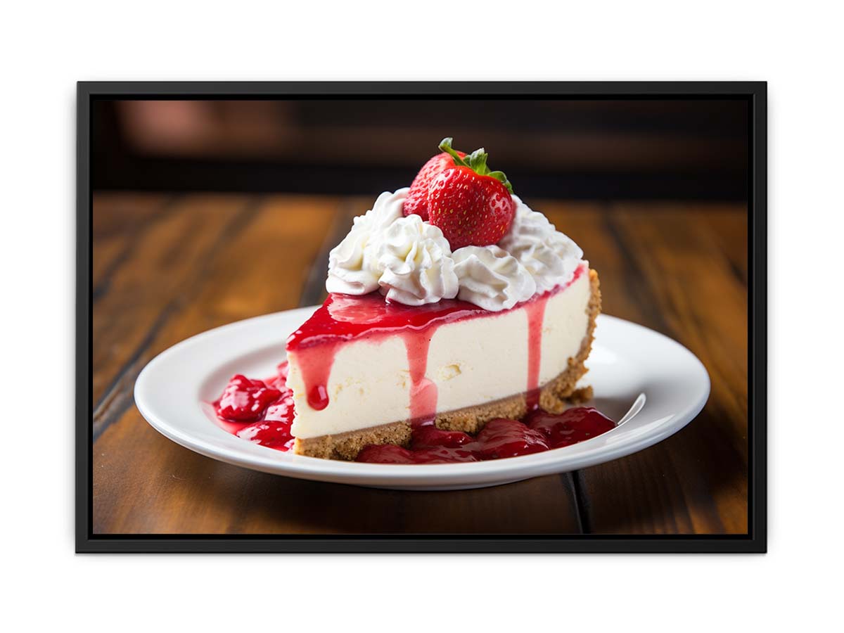 Sweet Finale dessert photography style canvas art for kitchen, cafe, or dining room decor.
