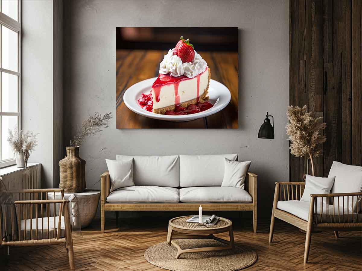 Sweet Finale dessert photography style canvas art for kitchen, cafe, or dining room decor.