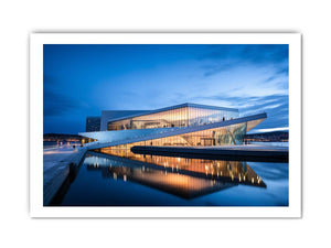Nordic Reflection architecture photography canvas art for modern office or living room decor.