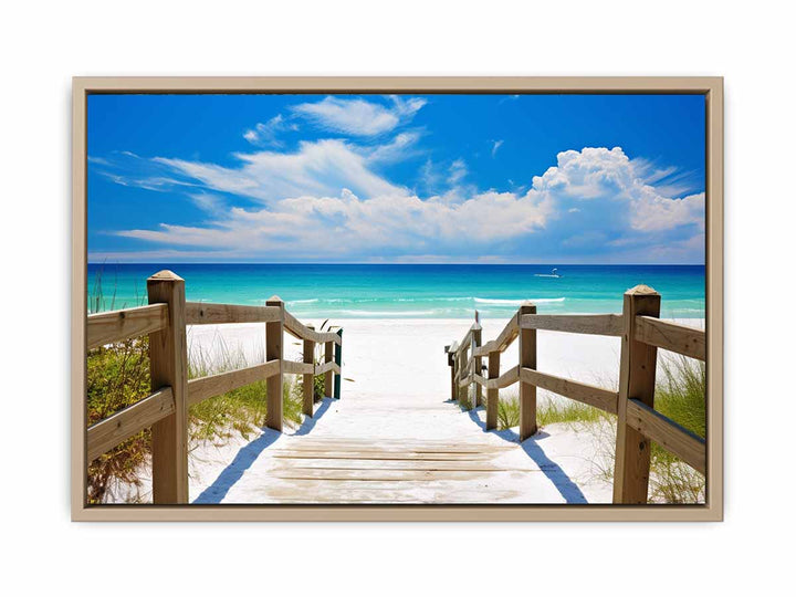 Florida Beach Path framed Print