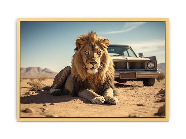 Lion Artwork framed Print