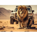 Big Lion In Desert Art