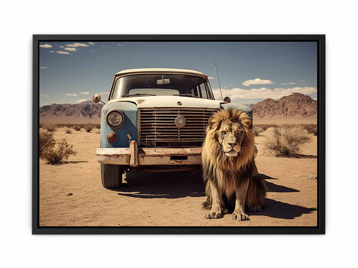 Desert Lion Artwork  canvas Print
