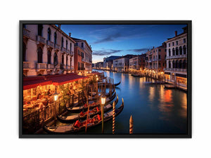 Venice Blue Hour Venice canal at blue hour for modern home decor.