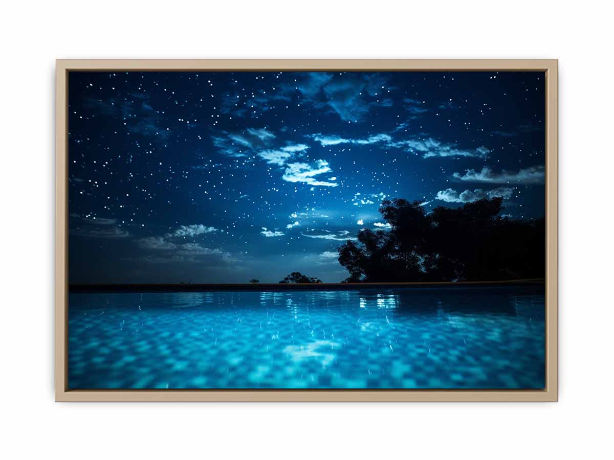 Glaxy & Stars Artwork framed Print