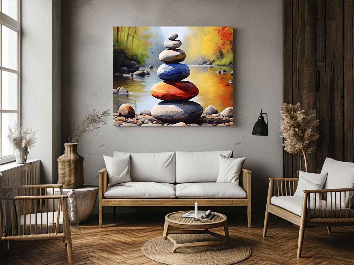 Stacking Stones Painting Art Print