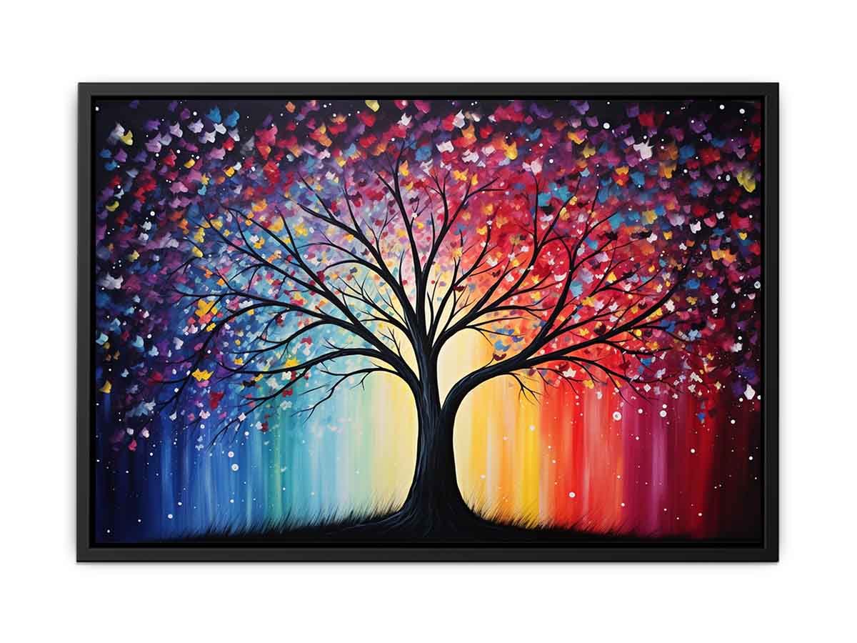 Radiant Midnight Tree colorful abstract tree for modern home decor.
