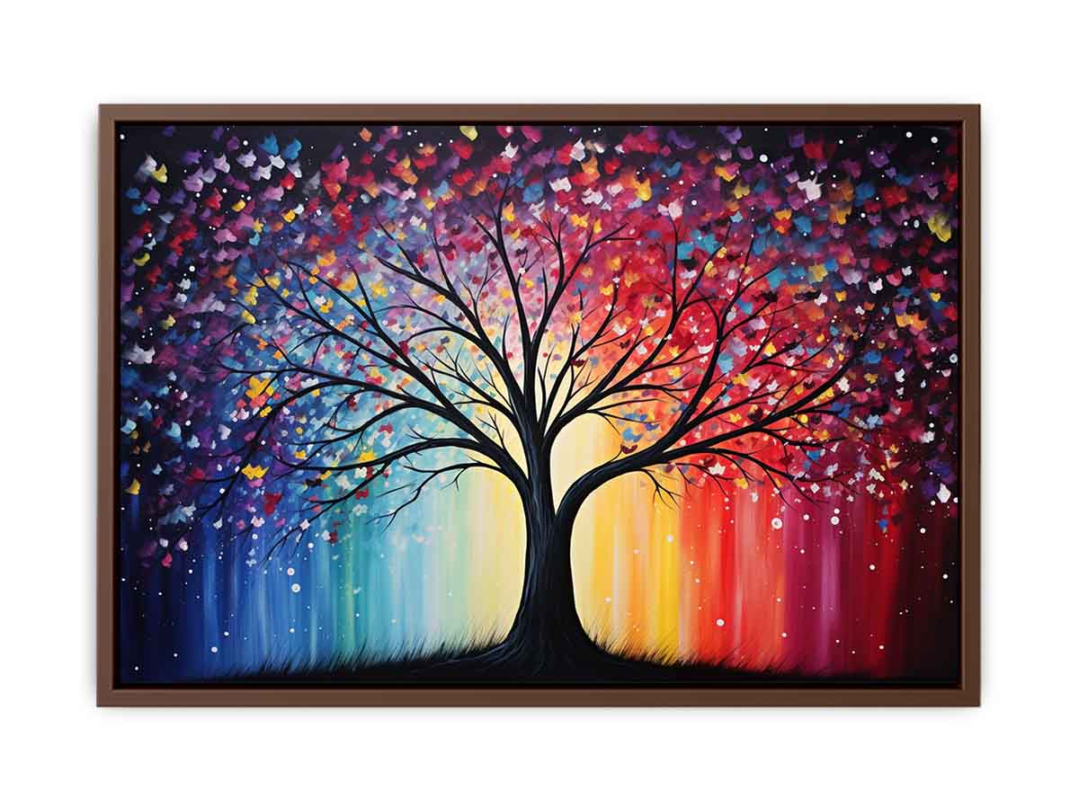 Radiant Midnight Tree colorful abstract tree for modern home decor.