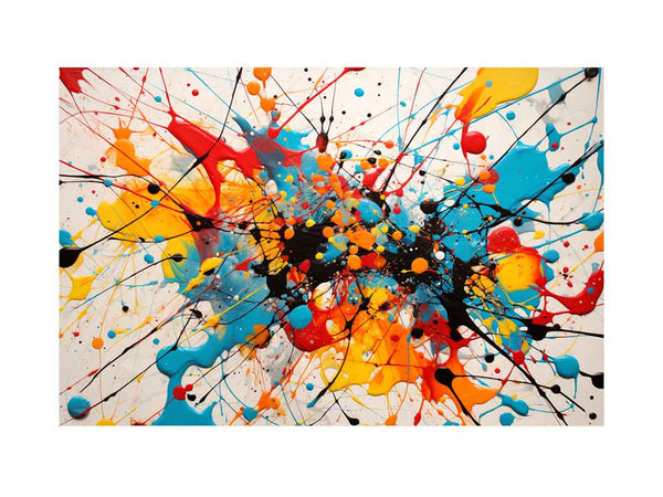 Jackson Pollock Inspired Colordrip Art