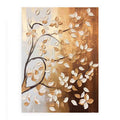 Neutral blossom branch canvas art for elegant bedroom and entryway decor.