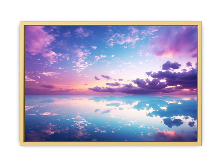 Beautiful Pink Blue Artwork framed Print