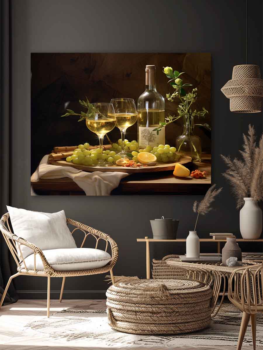 White Wine Still Love Art Print