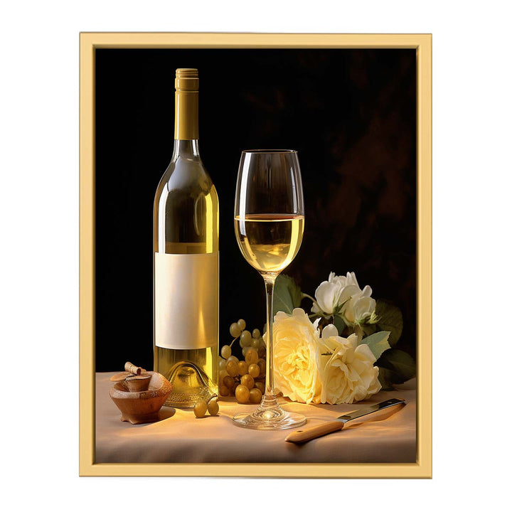 White Wine Artwork framed Print