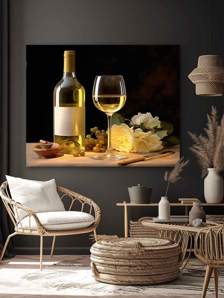 White Wine Artwork Art Print