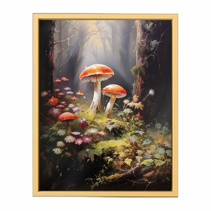 Mushroom Painting framed Print