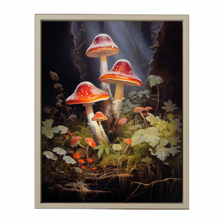 Mushroom Art Print framed Print