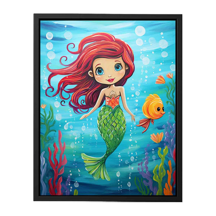 Mermaid Painting  canvas Print