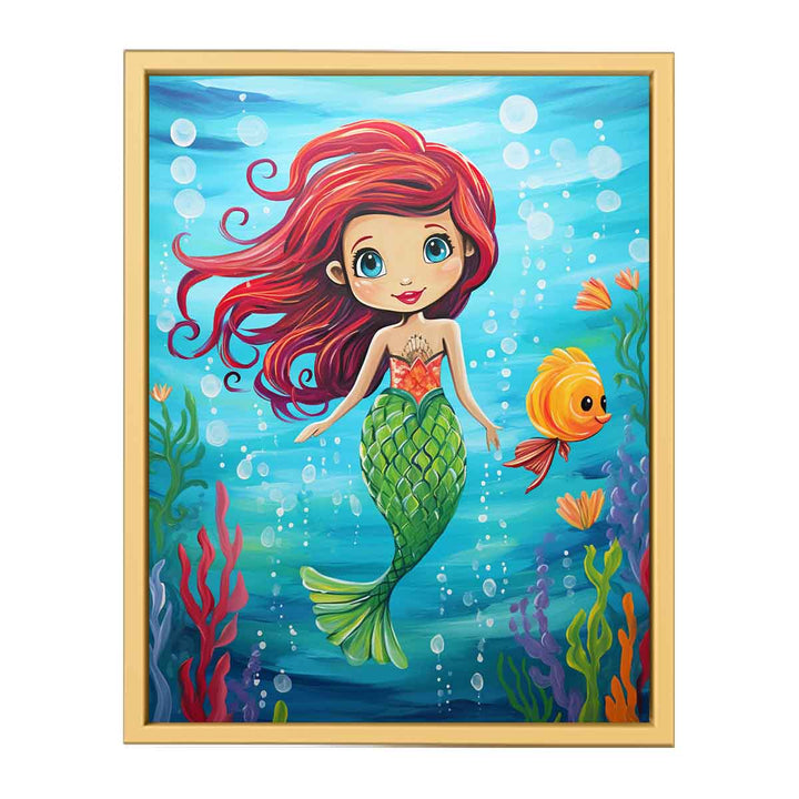 Mermaid Painting framed Print