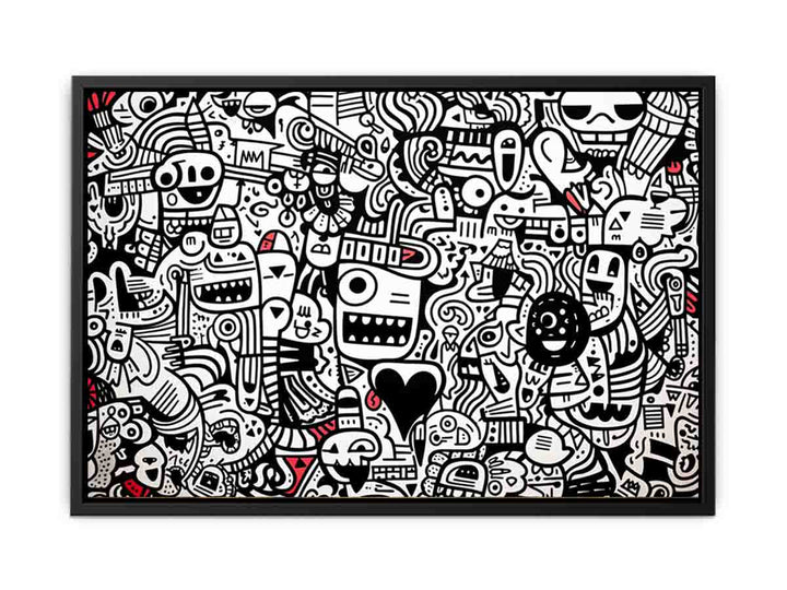 Doodle Drawing  canvas Print