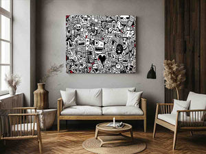 Doodle Drawing Art Print