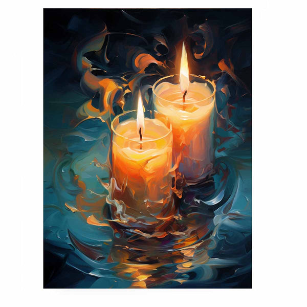 Couple Love Candle Painting