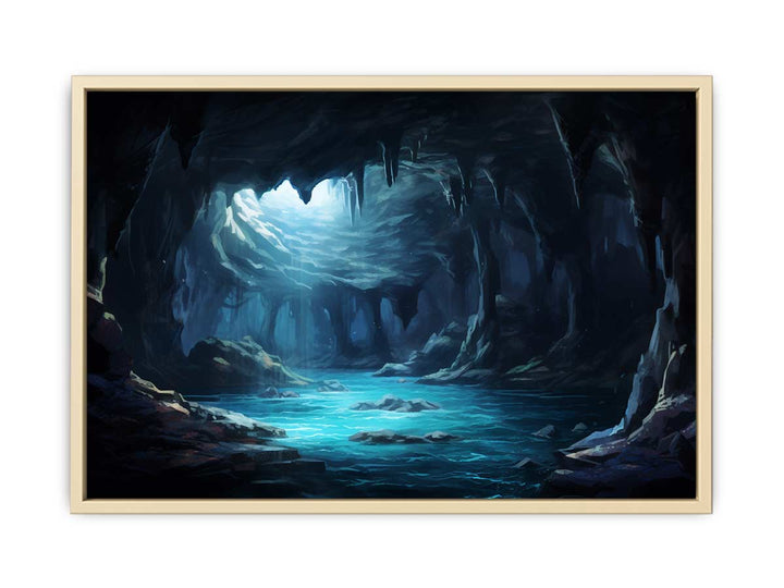 Cave In The Ocean framed Print