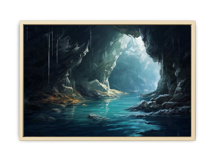 Cave In The Ocean Art framed Print