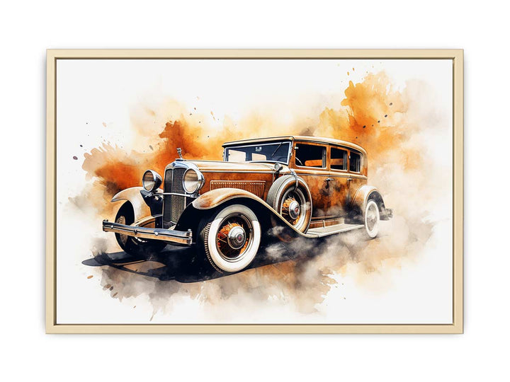 Vinatge Car Old Style Art framed Print