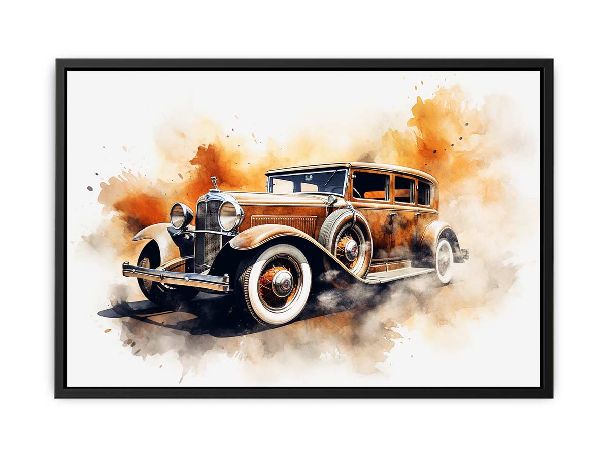 Vinatge Car Old Style Art  canvas Print