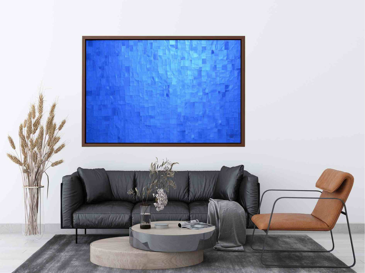 Blue Mosaic Calm canvas art for modern room decor.