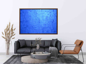 Blue Mosaic Calm canvas art for modern room decor.