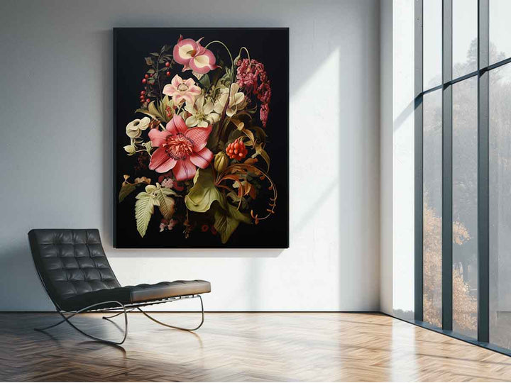 Leaves & Flowers Art Print