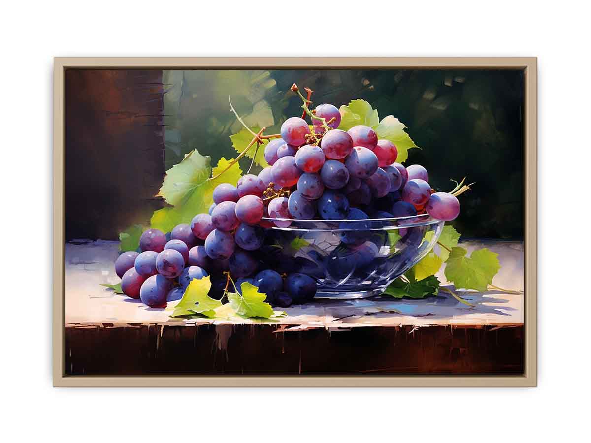 Black Grapes Painting framed Print
