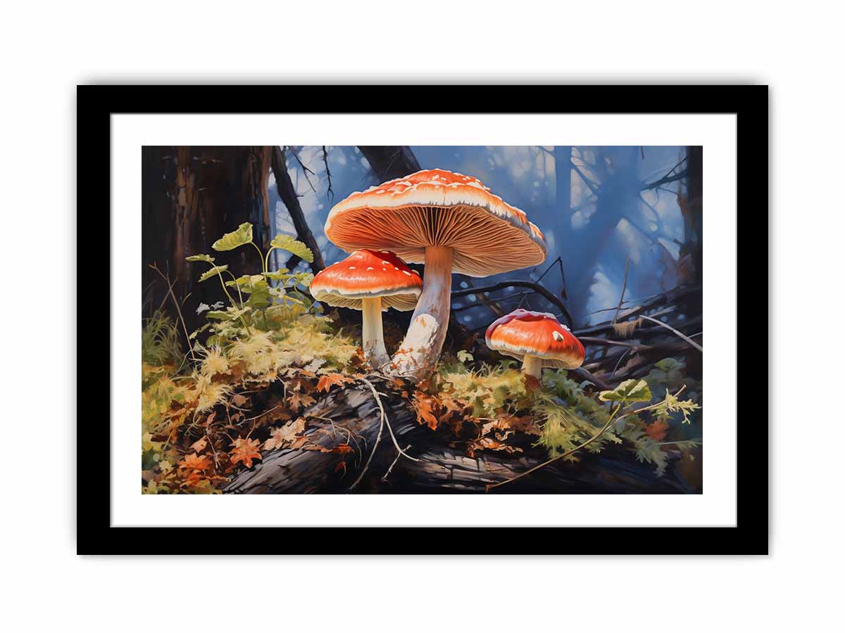 Forest Glow woodland watercolor canvas art for living room or reading nook decor.