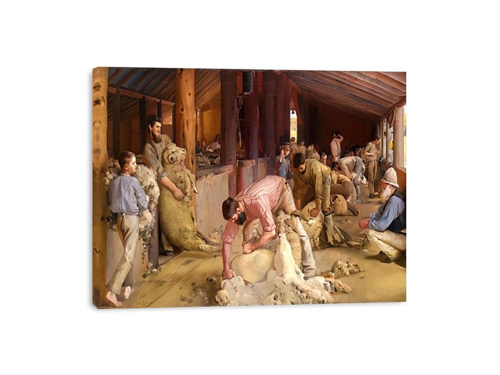 Shearing the Rams by Tom Roberts Canvas Print