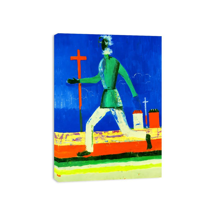  Running Man by  Kasimir Malevich Canvas Print