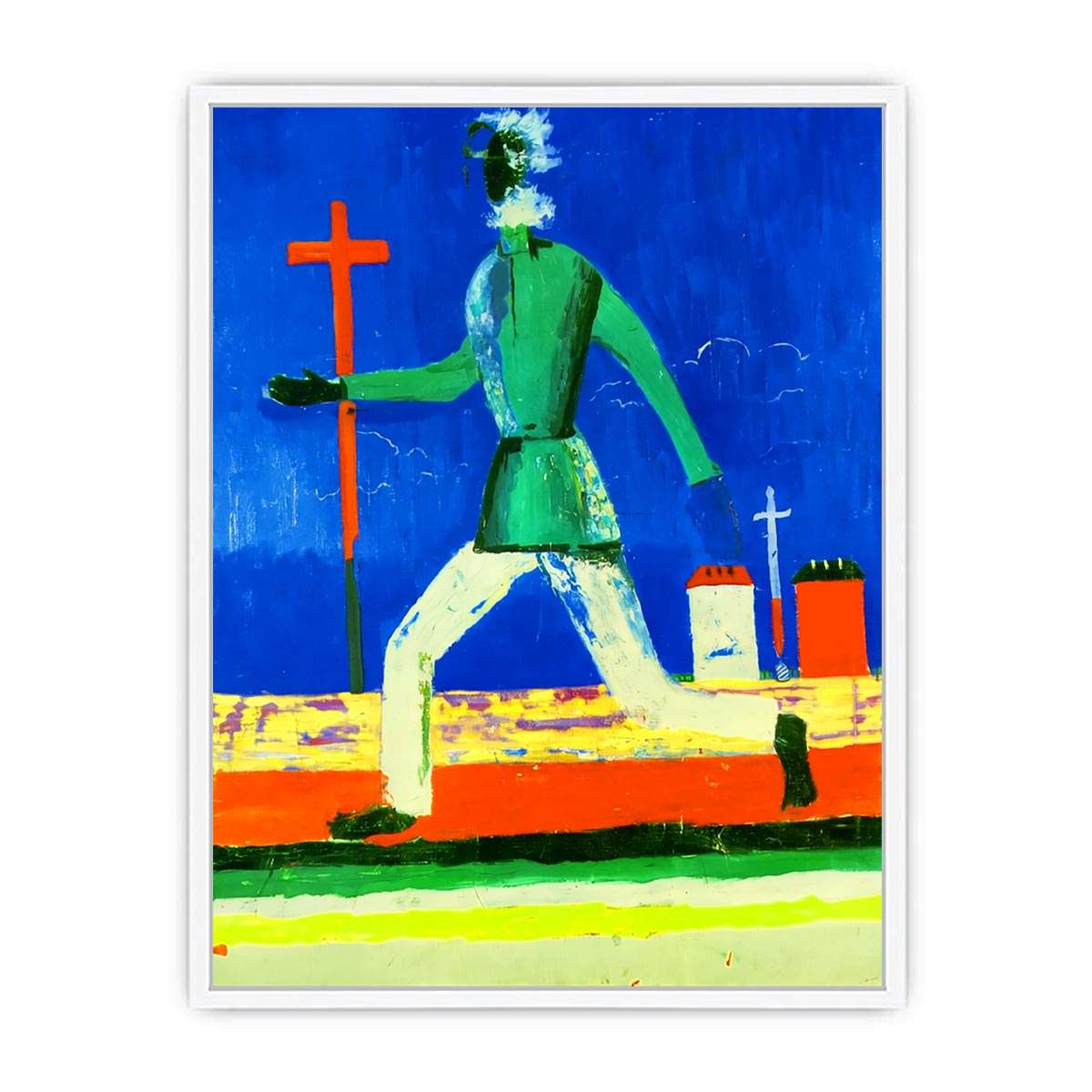 Running Man by  Kasimir Malevich Framed Print
