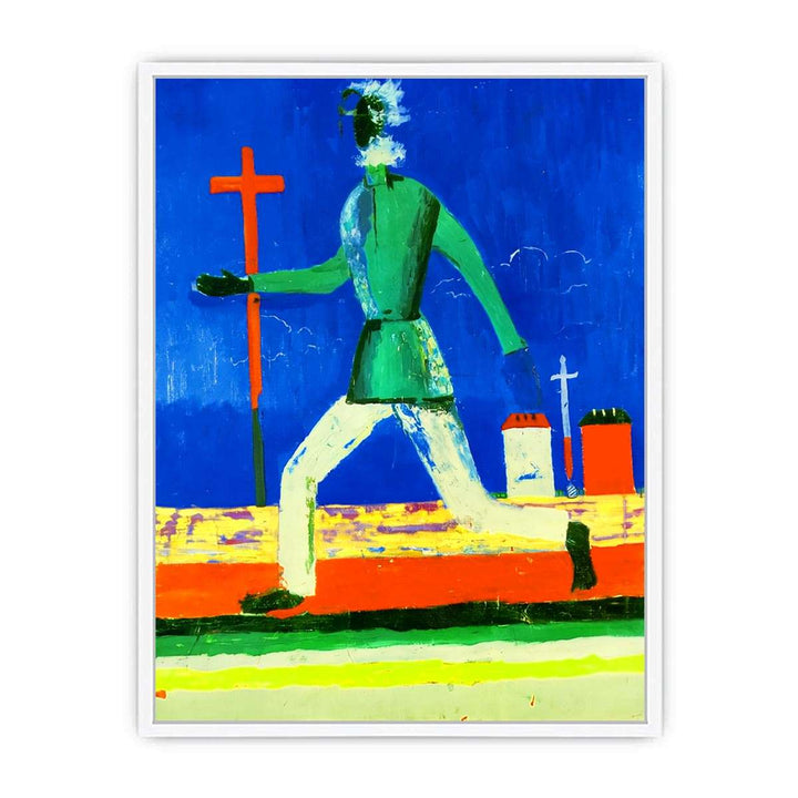  Running Man by  Kasimir Malevich Framed Print