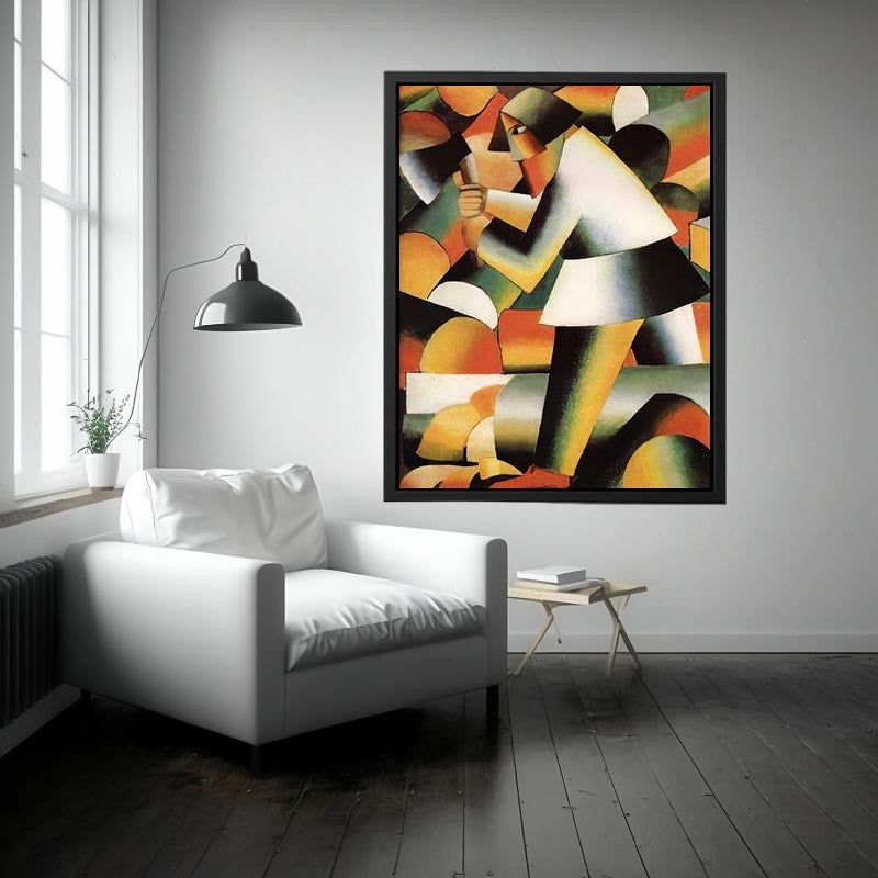 The Woodcutter by Kasimir Malevich   Painting