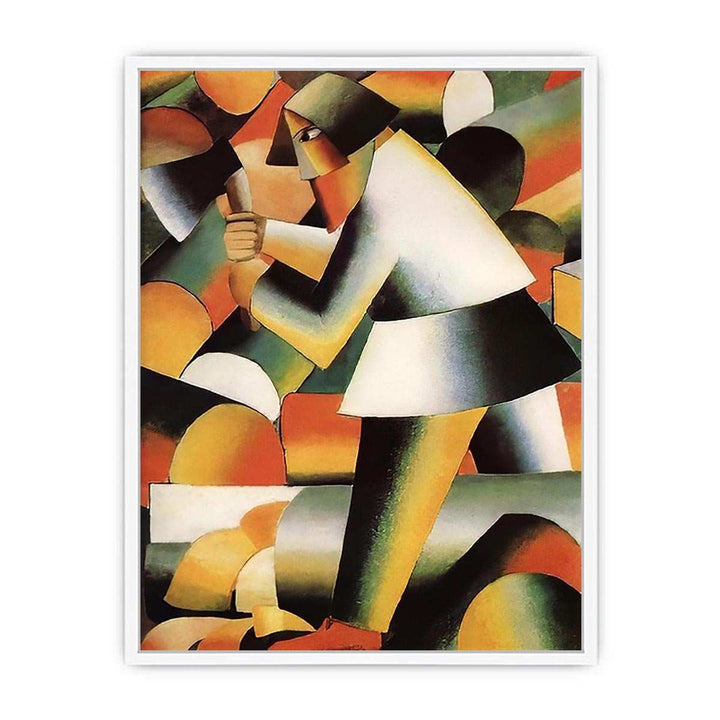 The Woodcutter by Kasimir Malevich   Framed Print