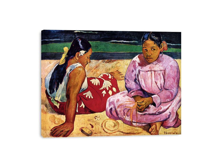 Tahitian Women On the Beach by Paul Gauguin Canvas Print
