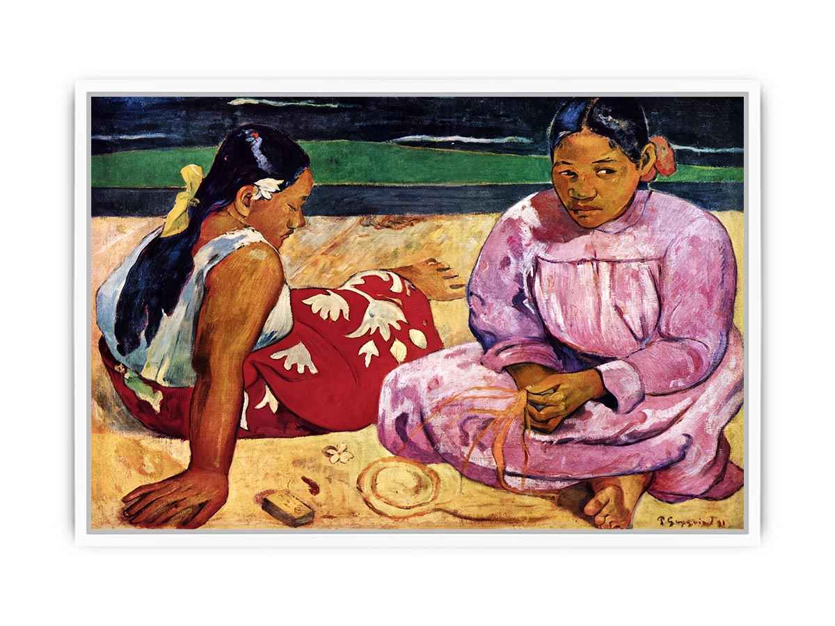 Tahitian Women On the Beach by Paul Gauguin Framed Print