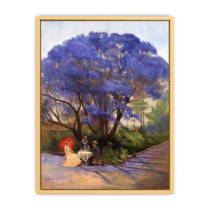 Under The Jacaranda by Godfrey Rivers Streched canvas