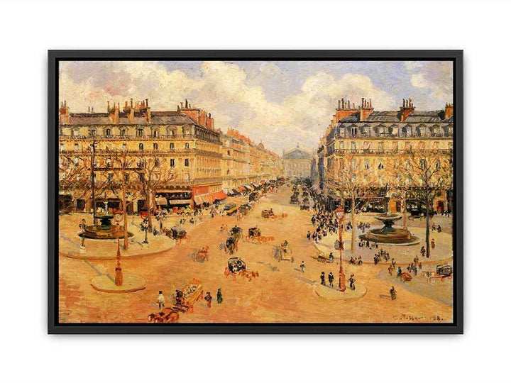 Avenue de l'Opera, Misty Weather Morning sunshine  Painting