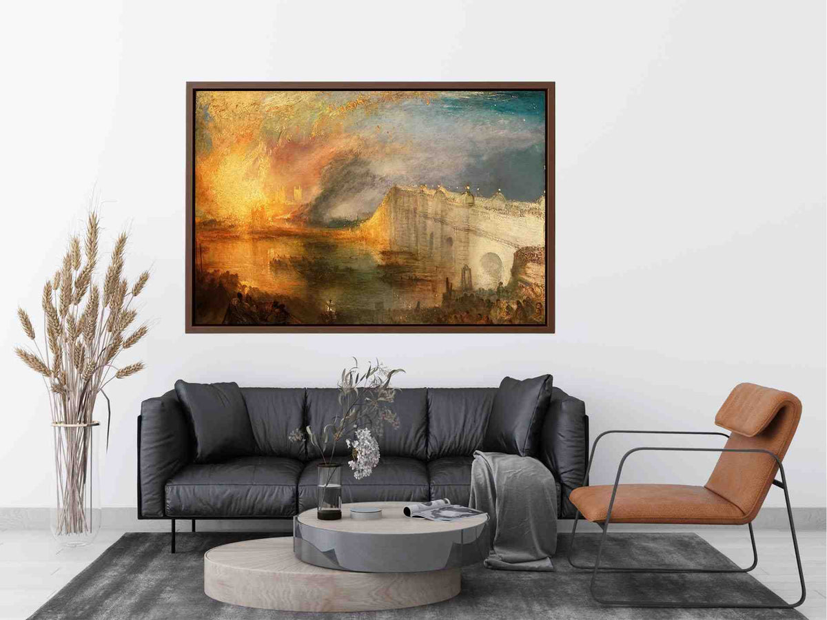 The Burning of the Houses of Parliament by  Joseph Mallord William Turner Painting
