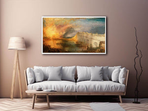 The Burning of the Houses of Parliament by  Joseph Mallord William Turner Painting